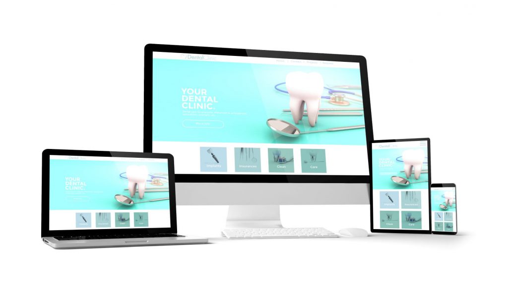 responsive design of website of a dental practise