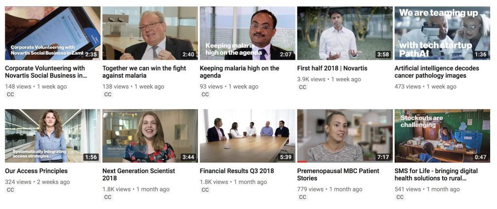 youtube videos Novartis