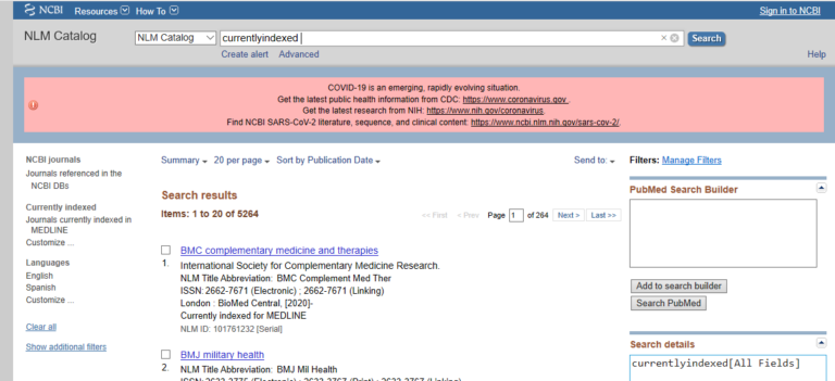 Search Result List PubMed