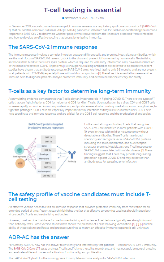 T-cells are a key factor in determining long term immunity | Medtextpert