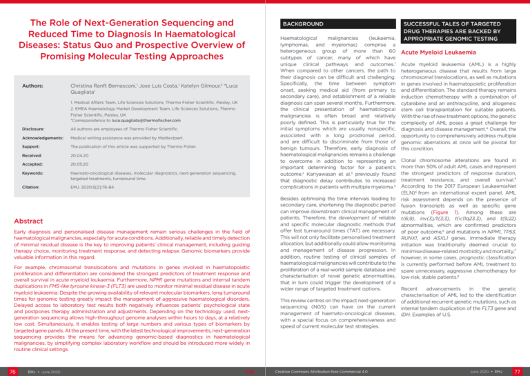 Next Generation Sequencing NSG | Hematological Diseases %%sep%% %%sitename%%